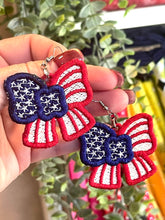 Pendientes FSL de bandera americana pequeña - Pendientes de encaje independientes en el aro