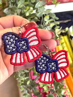 American Bow FSL Earrings - In the Hoop Freestanding Lace Earrings
