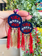 Boucles d’oreilles Tiny American Flag FSL - Boucles d’oreilles en dentelle autoportantes In the Hoop