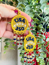 Boucles d’oreilles Tiny American Flag FSL - Boucles d’oreilles en dentelle autoportantes In the Hoop