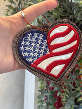 Wavy American Heart Ornament Embroidery Design | Patriotic Applique Ornament | USA 250 Machine Embroidery File (Copy)