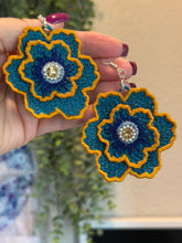 Desert Jewels Turquoise Sunset FSL Rivet Layer Earrings - In the Hoop Freestanding Lace