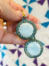 Fuzzy Dot FSL Earrings - In the Hoop Freestanding Lace Earrings Featuring PRECUT Plush Fabric