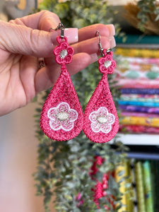 Esperanza Drops FSL Earrings - In the Hoop Freestanding Lace Earrings