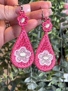 Esperanza Drops FSL Earrings - In the Hoop Freestanding Lace Earrings