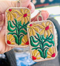 Jellyflower3 FSL Earrings - Abstract Floral In the Hoop Freestanding Lace Earrings