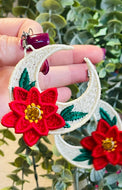 Boucles d’oreilles Poppy Moon FSL - Boucles d’oreilles en dentelle autoportantes In the Hoop