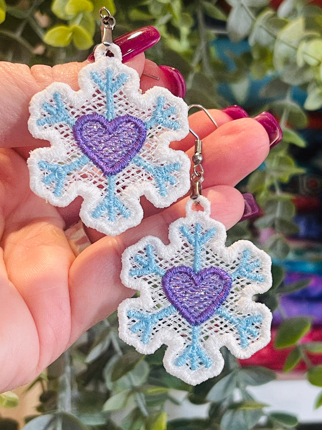 Flower Mylar encaje independiente Suncatcher o marcador para aros 4x4