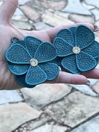 Boucles d’oreilles Poppy Moon FSL - Boucles d’oreilles en dentelle autoportantes In the Hoop