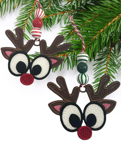 Reindeer Giblets Freestanding Lace Ornament Suncatcher or Bookmark for 4x4 Hoops