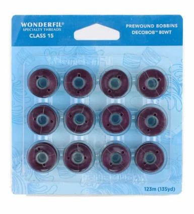 DecoBOB Prewound Bobbins Size 15 COLOR SOFT PURPLE 308