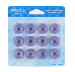 DecoBOB Prewound Bobbins Size 15 COLOR LILAC 314