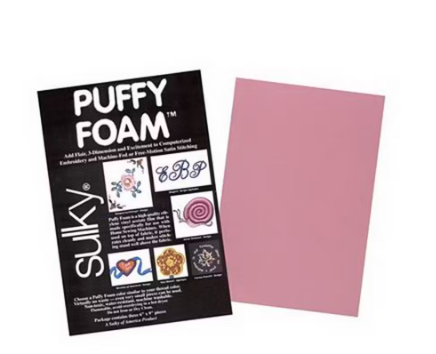 Sulky Puffy Foam 2 mm PINK Puffy Foam 3 sheet Pack