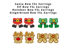 FSL Christmas Bow Earrings BUNDLE - In the Hoop Freestanding Lace Earrings