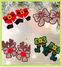 FSL Christmas Bow Earrings BUNDLE - In the Hoop Freestanding Lace Earrings