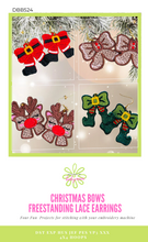 FSL Christmas Bow Earrings BUNDLE - In the Hoop Freestanding Lace Earrings