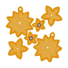 Sunflower FSL Rivet Earrings - In the Hoop Freestanding Lace Earrings