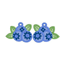Blueberry Bunch FSL Earrings - In the Hoop Freestanding Lace Earrings