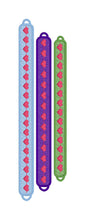 FSL Friendship Bracelet Hearts - In the Hoop Freestanding Lace Bracelet in Three Sizes