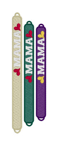 FSL Friendship Bracelet MAMA- In the Hoop Freestanding Lace Bracelet in Three Sizes