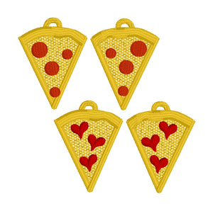 Pizza Earrings SET- In the Hoop Freestanding Lace Earrings