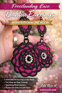Dahlia Rivet Dangles FSL Earrings In the Hoop Freestanding Lace Earrings