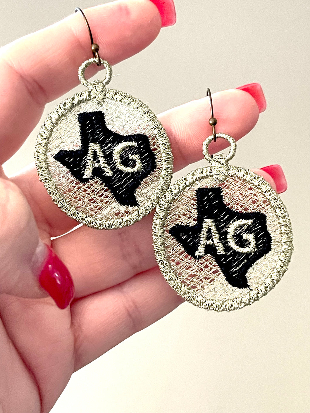 Applique Getaway 2023 Texas FSL Earrings Design File
