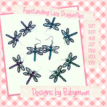 Dragonfly FSL Earrings - In the Hoop Freestanding Lace Earrings