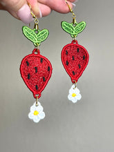 Strawberry Dangles FSL Earrings - In the Hoop Freestanding Lace Earrings