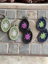 Scarab FSL Earrings - In the Hoop Freestanding Lace Earrings