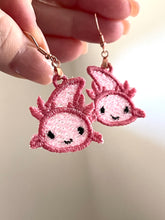 Boucles d’oreilles Axolotl Mud Puppy FSL - Boucles d’oreilles en dentelle autoportantes In the Hoop