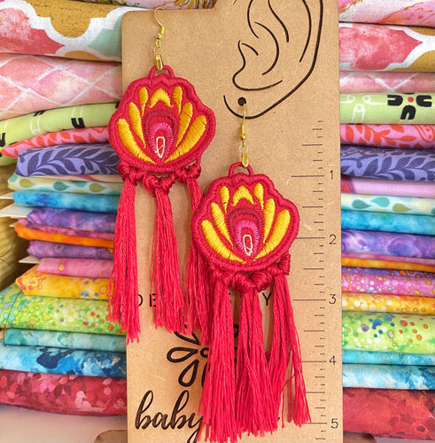 Bella FELTY FSL Earrings and Pendant BUNDLE SET - In the Hoop Freestanding Lace Earrings
