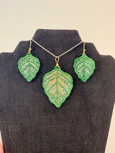 Caladium FSL Earrings SET- In the Hoop Freestanding Lace Earrings