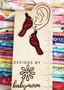 Cardinal FSL Earrings - In the Hoop Freestanding Lace Earrings