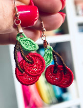 Cherry Pair FSL Earrings - In the Hoop Freestanding Lace Earrings