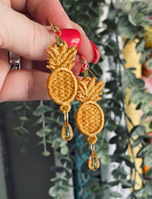 Pineapple Dangles FSL Earrings SET- In the Hoop Freestanding Lace Earrings