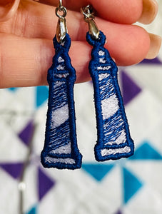 FSL Lighthouse Earrings SET- In the Hoop Freestanding Lace Earrings