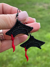 Grad Cap FSL Earrings - In the Hoop Freestanding Lace Earrings