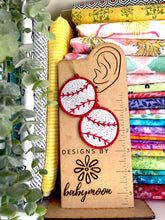 Oversized Baseball FSL Earrings - Freestanding Lace Earring Design - In the Hoop Embroidery Project