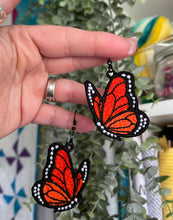 Monarch FSL Earrings - In the Hoop Freestanding Lace Earrings