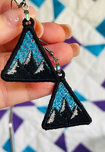 FSL Mountains Earrings SET- In the Hoop Freestanding Lace Earrings