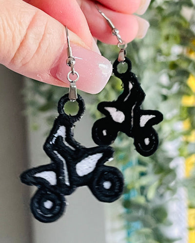 Off Roading FSL Earrings - In the Hoop Freestanding Lace Earrings