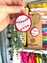 Oversized Baseball FSL Earrings - Freestanding Lace Earring Design - In the Hoop Embroidery Project