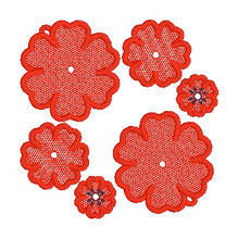 Poppy FSL Rivet Earrings - In the Hoop Freestanding Lace Earrings