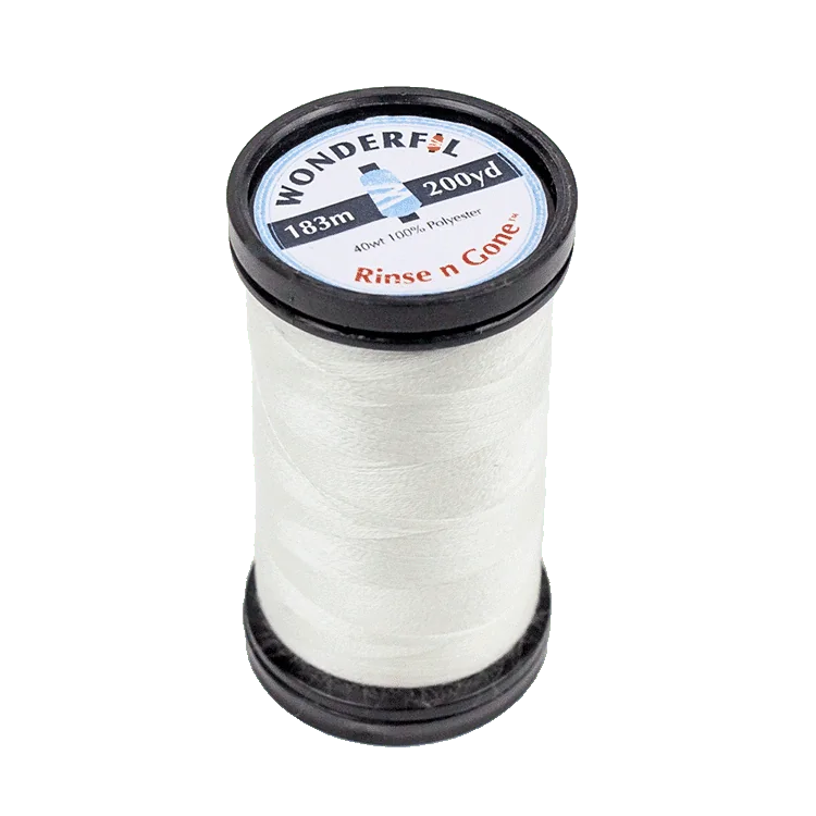 Wonderfil Rinse 'N Gone Dissolvable Thread for Fringe Embroidery and basting