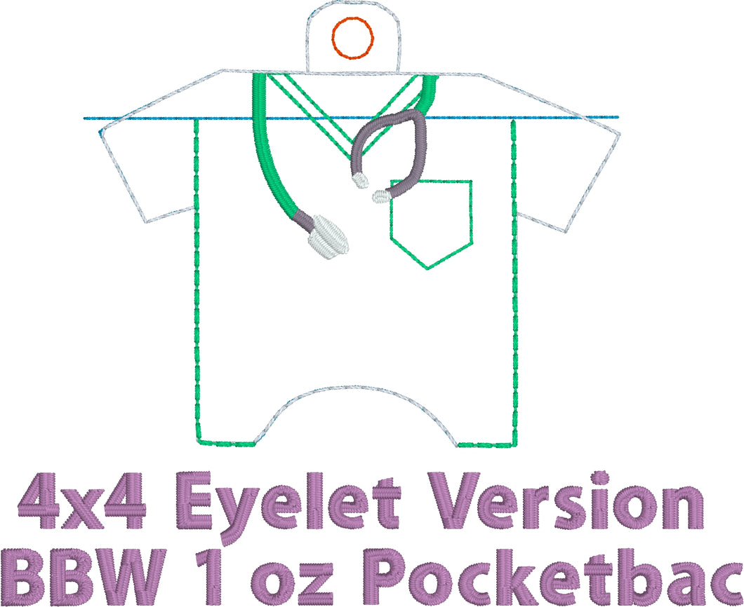 4x4 Scrubs Hand Sanitizer Holder Case Eyelet Version for 1 oz BBW Pocketbac