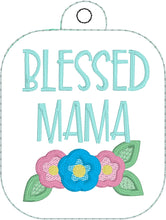 Blessed Mama Tag 5x7 and 4x4 In The Hoop (ITH) Embroidery Design