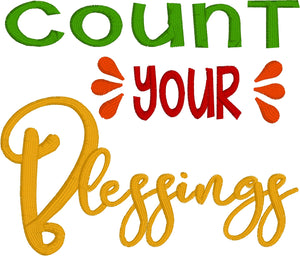 Count Your Blessings Embroidery Design- 4x4 and 5x5
