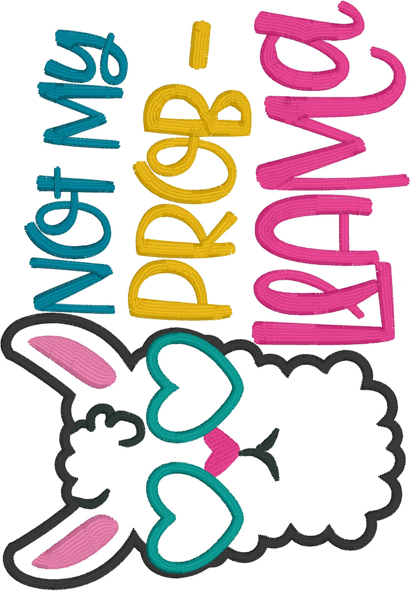 Not My Prob Llama Embroidery Design Designs By Babymoon