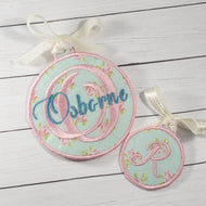 BLANK Satin Stitched Border  Ornament for 4x4 hoops